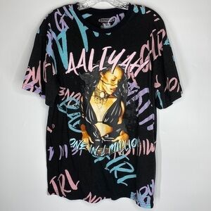 Aaliyah Black Million Baby Girl All Over Print Tshirt Size Large